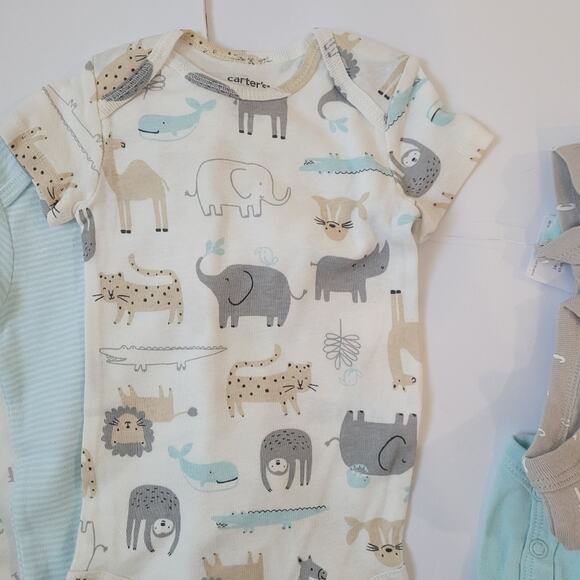Carter's Baby Set of 5 Onesies Alphabet and Animal Theme Size 6 Months NWT - - - Picture 5 of 10